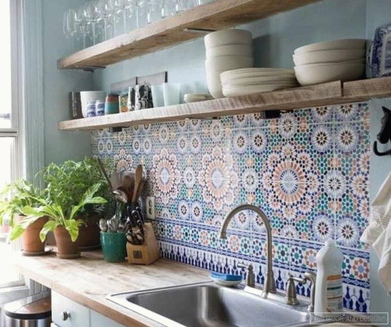 Azulejos marroquinos no interior da cozinha 3