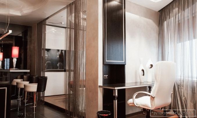 design de um quarto apartamento em Khrushchev 3