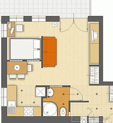 projeto de design de um quarto apartamento 3