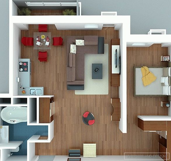 projeto de design de um quarto apartamento 5