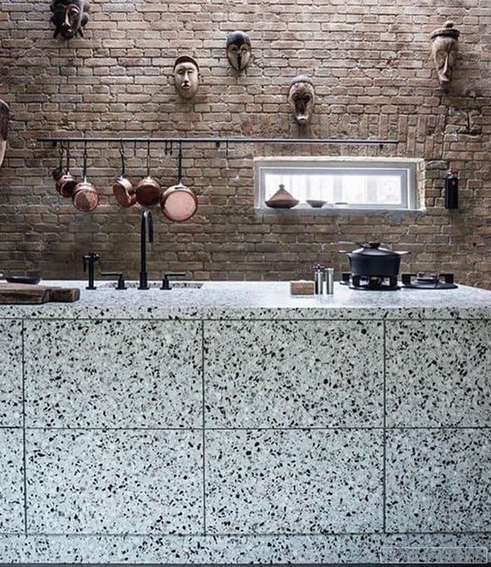 Terrazzo veneziano no interior da cozinha 2018 4