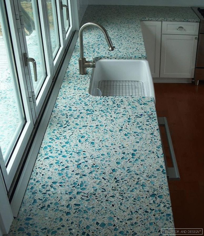 Terrazzo veneziano no interior da cozinha 2018 6