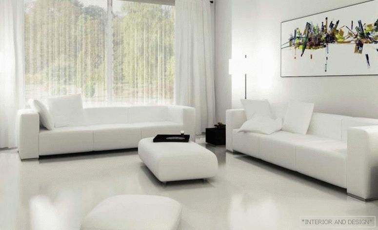 Cortinas para a sala de estar no estilo do minimalismo 2