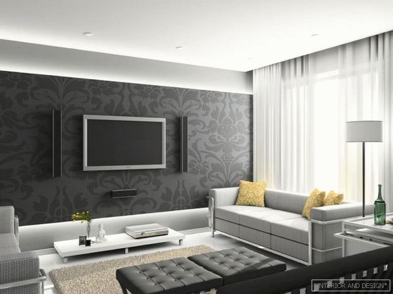 Cortinas para sala de estar em estilo moderno 6