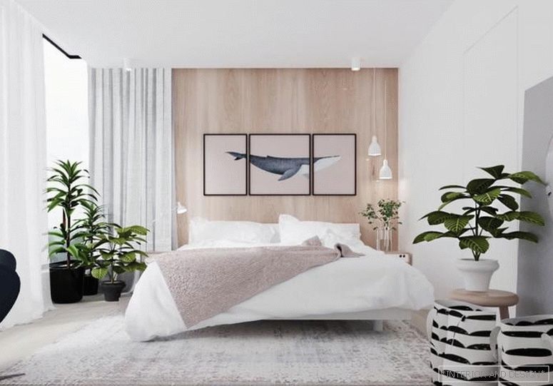 Cortinas para o quarto no estilo do minimalismo 2