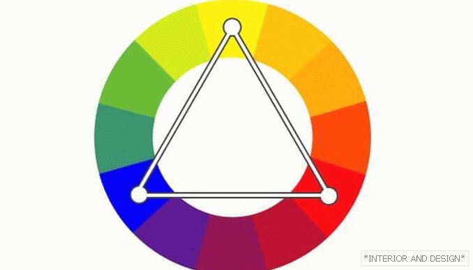 A combinação de cores (tríade) 1